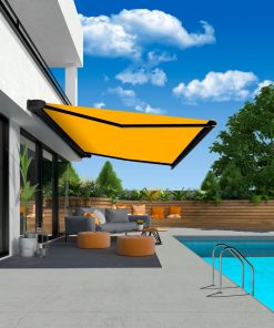 Erhardt J Patio Awning Near A Swimming Pool