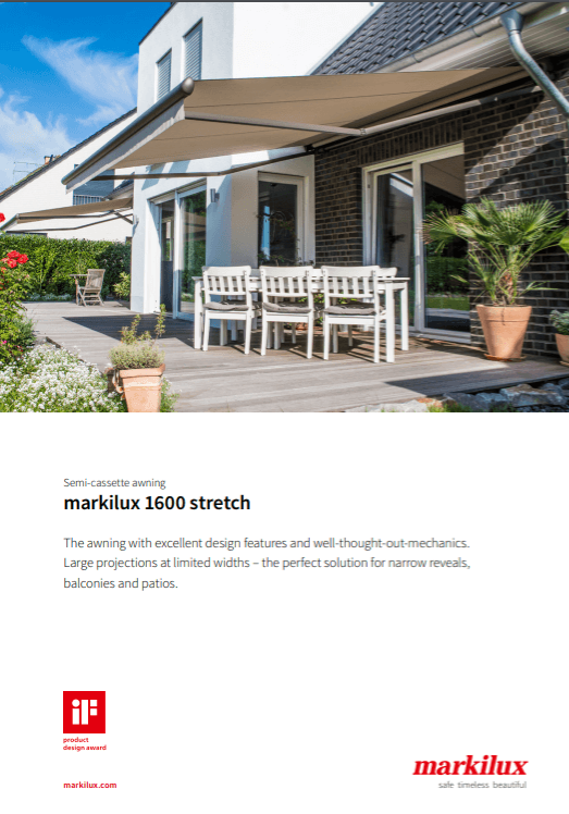 Markilux 1600 Stretch Sales Manual Cover