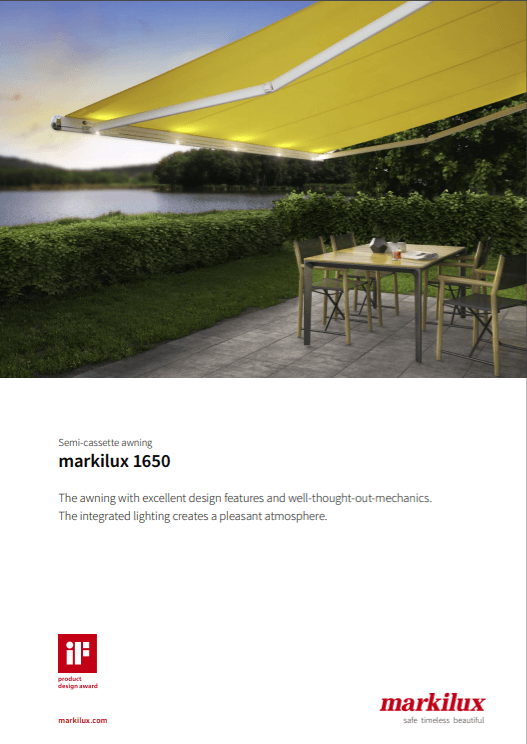 Markilux 1650 Sales Manual Cover