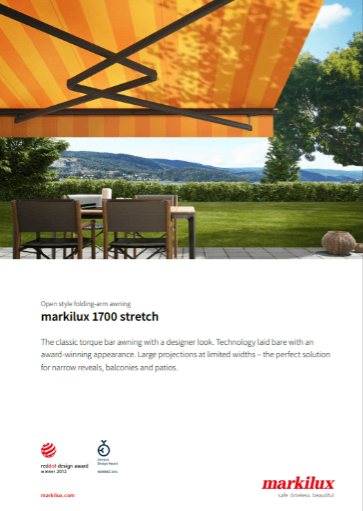 Markilux 1700 Stretch Sales Manual Cover