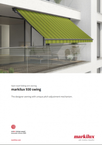 Markilux 930 Sales Manual Cover