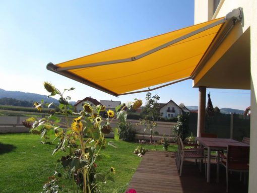 Markilux 990 Wall Mounted Awning on Patio