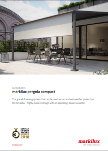 Markilux Pergola Sales Manual Cover
