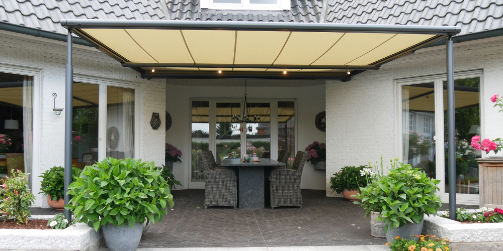 Pergola with LED lighting