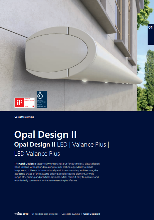 Weinor Opal Design II Sales Manual Cover