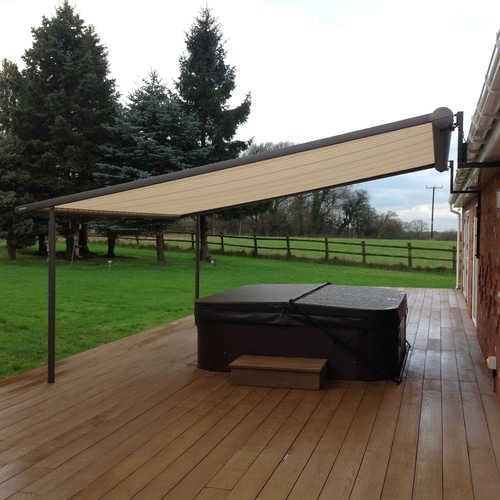 Hot Tub Awning in Garden